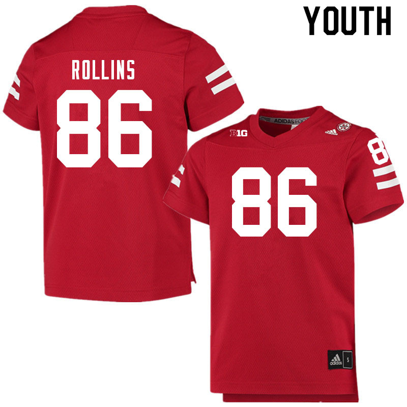Youth #86 AJ Rollins Nebraska Cornhuskers College Football Jerseys Sale-Scarlet - Click Image to Close